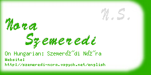 nora szemeredi business card